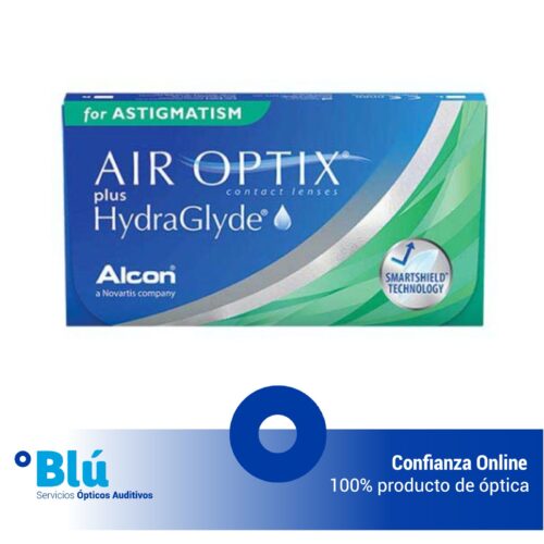 Lentillas mensuales Air Optix plus HydraGlyde for Astigmatism (Caja de 3 lentillas)