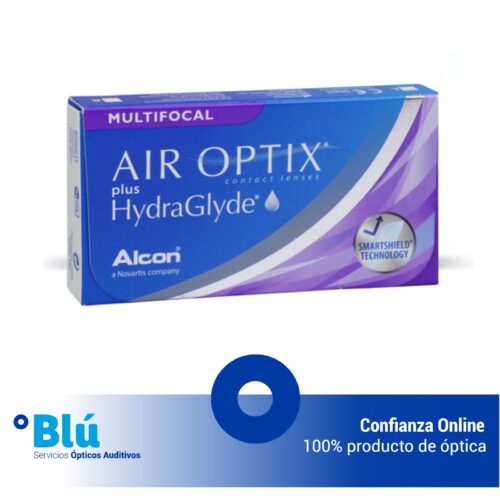 Lentillas mensuales Air Optix plus HydraGlyde Multifocal (Caja de 3 lentillas)