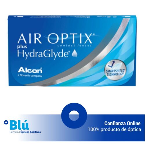 Lentillas mensuales Air Optix plus Hydraglyde (Caja de 6 lentillas)