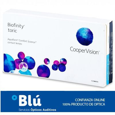 Lentillas mensuales Biofinity Toric (Caja de 3 lentillas)